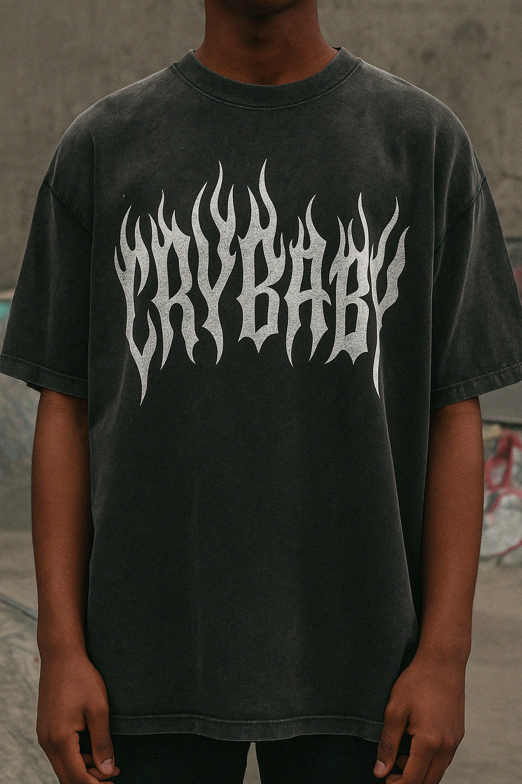 CRYBABY Oversize Washed Soft T-Shirt